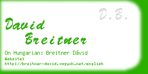 david breitner business card